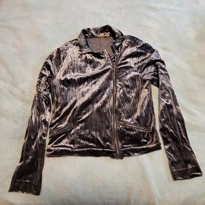 Soft Silver Cropped Mudd Jacket, size XL (juniors)